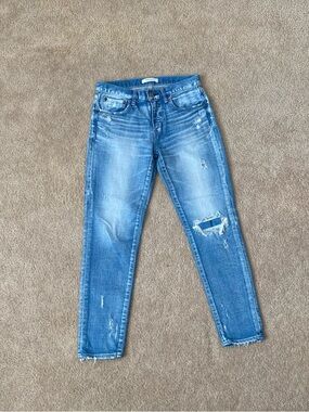 Moussy Vintage Selvedge Lenwood Midrise Distressed Crop Jeans-  26